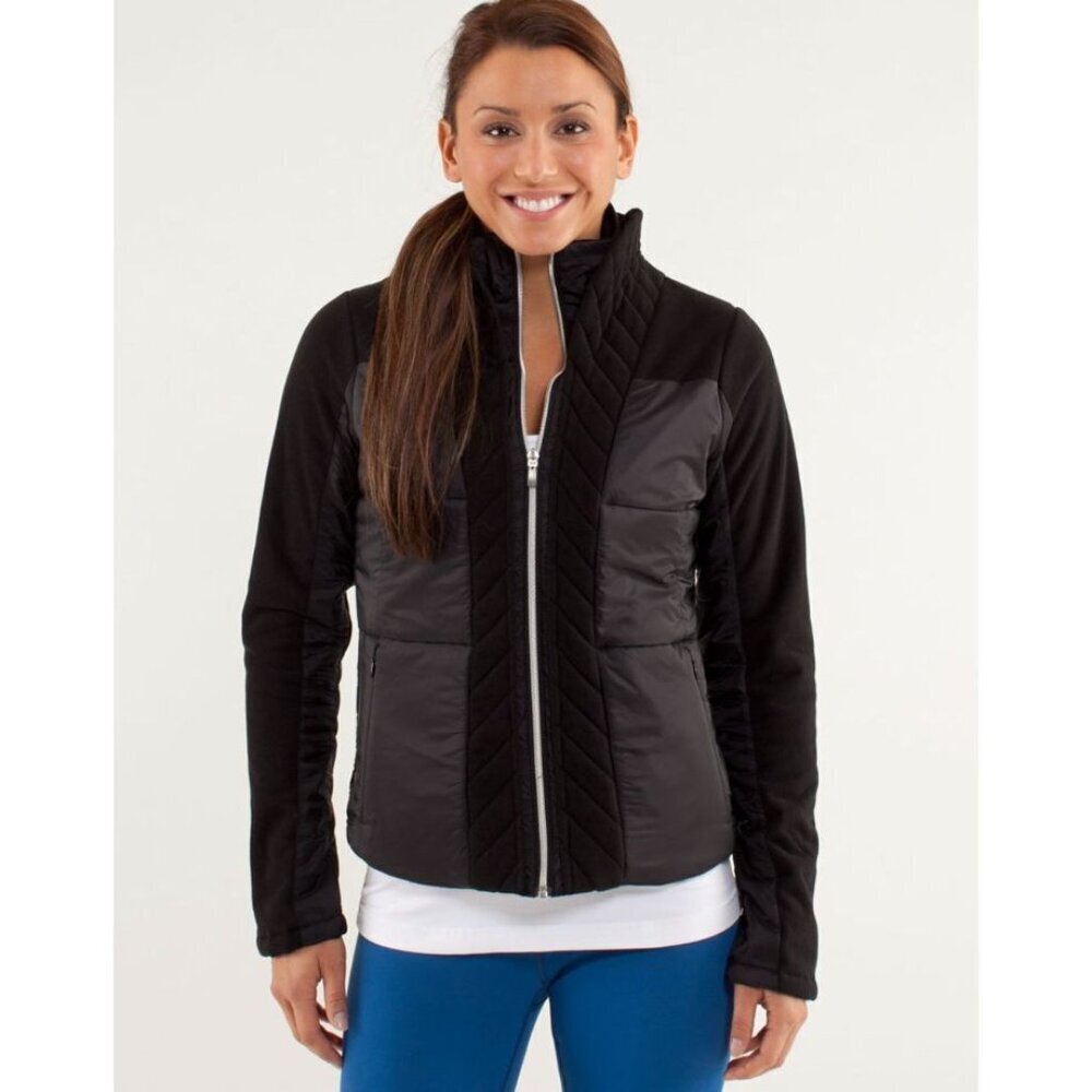 Lululemon St Moritz Jacket Black Size 6 Quilted Padded